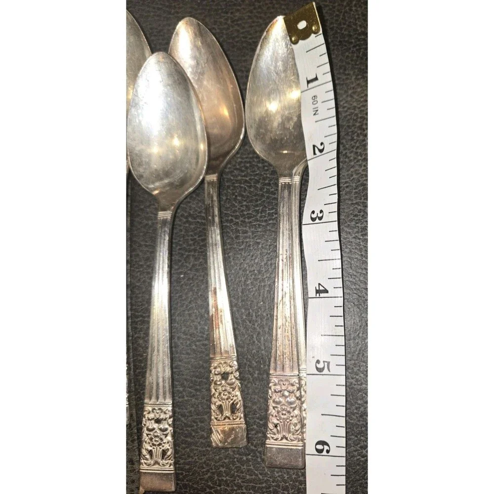 12 PC Oneida Community CORONATION Silver Plate 1936 Silverware Flatware Spoon